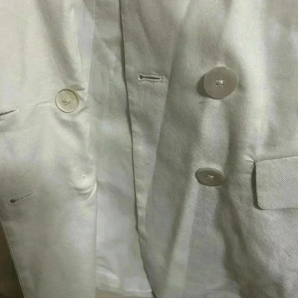 Sanctuary Linen Blend Double Breasted White Blazer Size XS GORGEOUS - Picture 4 of 7